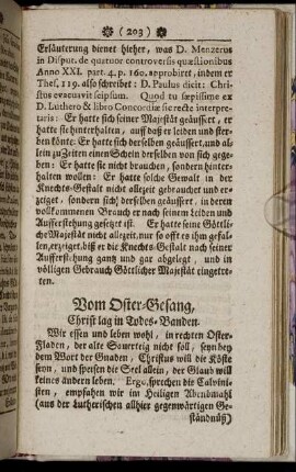 Vom Oster-Gesang.