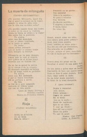 Rioja : (Tango milonga)