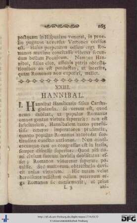 XXIII. Hannibal - XXIV. M. Porcius Cato.