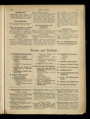 Vereine und Verbände