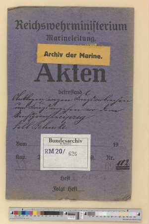 Anklagen wegen Kriegsverbrechen und Kriegsvergehen vor dem Reichsgericht Leipzig: Fall Vizeadmiral bzw. Admiral Paul Behncke