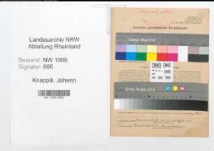 Entnazifizierung Johann Knappik , geb. 24.11.1896 (Polizist)