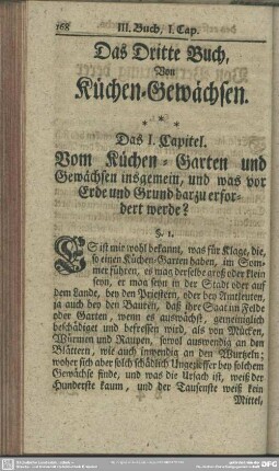 Das Dritte Buch, Von Küchen-Gewächsen