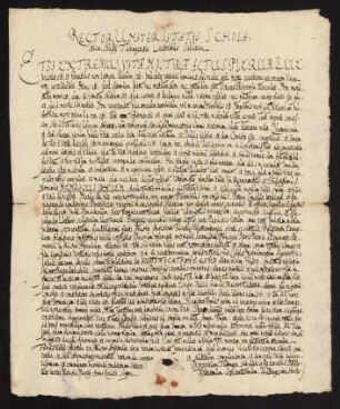 Todesanzeige des Heinrich Beelen, Dominikanermönch, 1646.