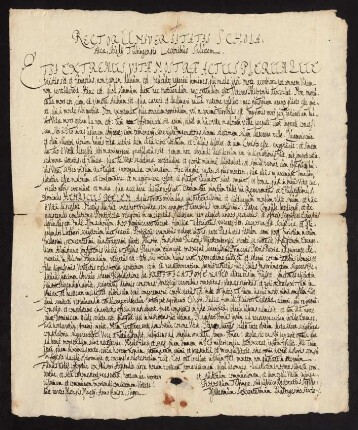 Todesanzeige des Heinrich Beelen, Dominikanermönch, 1646.