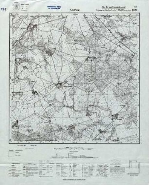 2532 Körchow, Topographische Karte 1:25000 (4 cm- Karte)