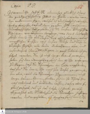 Auszug eines Briefes von [Unbekannt] an [Unbekannt].
