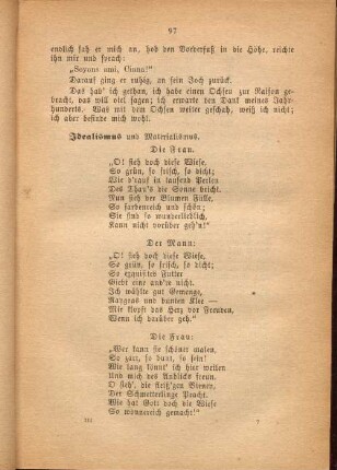 Idealismus und Materialismus.