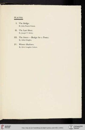 John Francis Strauss, Joseph T. [Turner] Keiley, Alfred Stieglitz, Alvin Langdon Coburn [list of plates]
