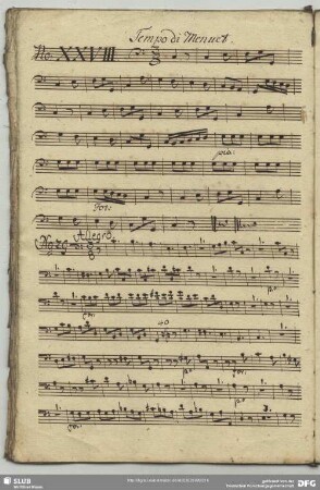28. Anonymus, Menuette, C-Dur
