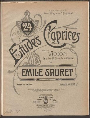 24 études caprices : pour le violon dans les 24 tons de la gamme ; op. 64, 2