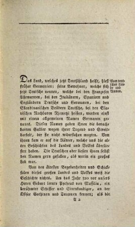 Ansichten und Aussichten der teutschen Geschichte, 1