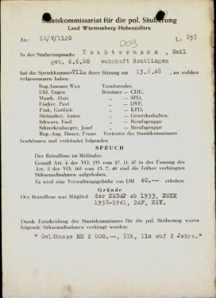 Tochtermann, Emil