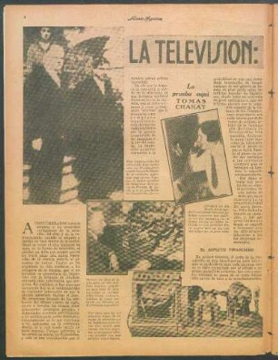 La televisión: que es una realidad científica, resulta aún, para nuestro país, impracticable : Lo prueba aquí Tomás Chakay