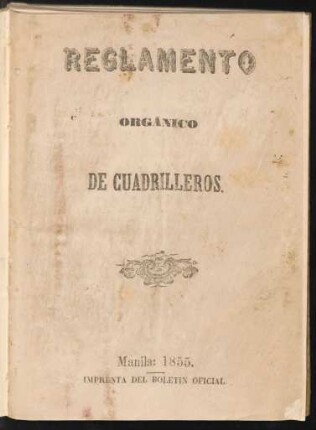 Reglamento orgánico de cuadrilleros