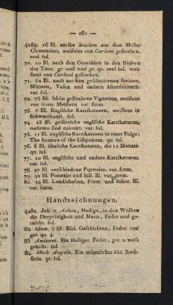 261-285, Handzeichnungen.