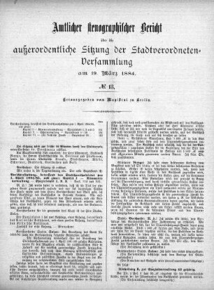 No. 13, 19. März 1884
