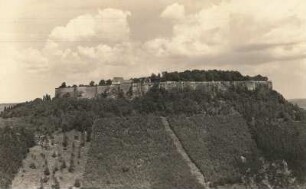 Festung Königstein : Festung Königstein (S-Seite) vom Quirl gesehen