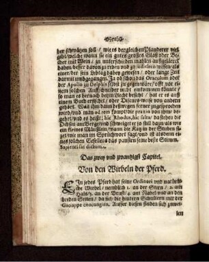 Das zwey und zwantzigst Capitel. Von den Wirbeln der Pferd