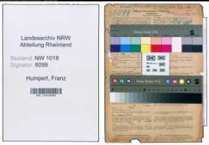 Entnazifizierung Franz Humpert , geb. 03.05.1895 (Ingenieur)