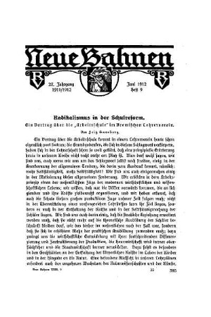 Radikalismus in der Schulreform