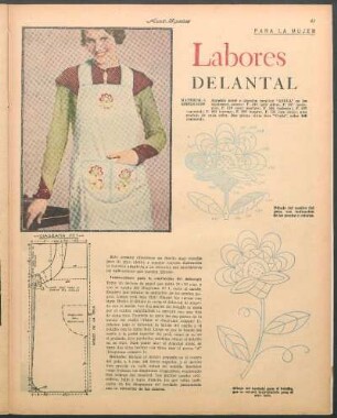 Labores [Fotografía y dibujos] : Delantal