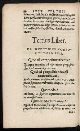 Tertius Liber. De Inventione Compositi Thematis.