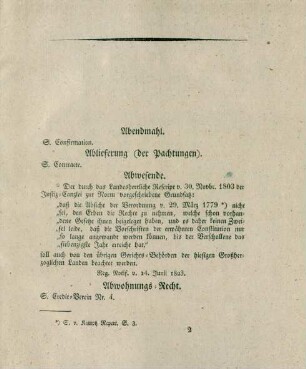 Abendmahl - Zunft-Brief