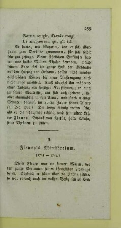 3. Fleury's Ministerium