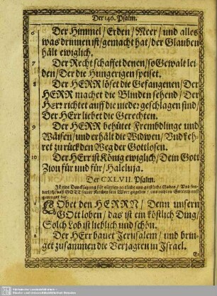 Der CXLVII. Psalm