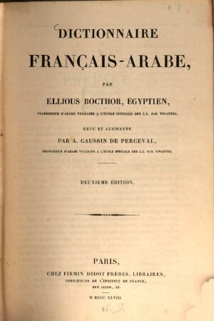 Dictionaire Français-Arabe