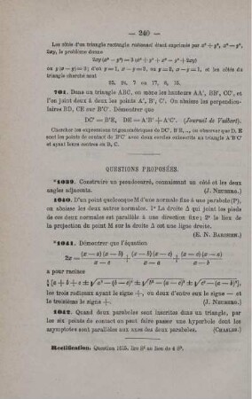 QUESTIONS PROPOSÉES.