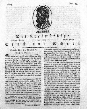 Nro. 14., Freytag den 20. Januar