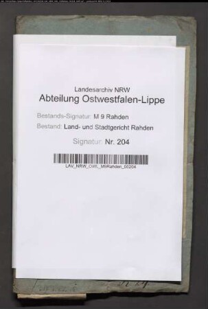 Erblasser: Rathert, Caspar Heinrich: