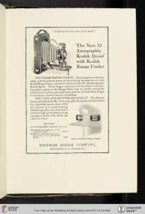 Eastman Kodak Company [3A Autographic Kodak Special Camera]