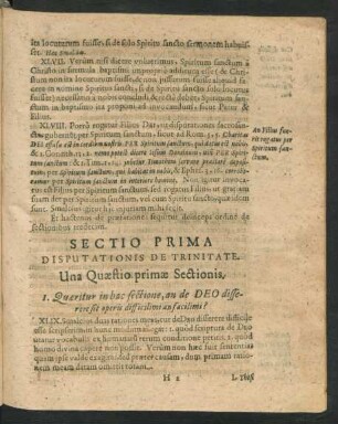 Sectio Prima - Sectio XIII.