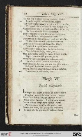 Elegia VII. Perfidi vituperatio / Das siebende Klag-Lied. Die Untreu