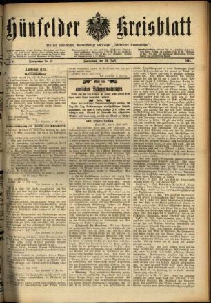 Ausgabe vom Samstag, den 10. Juli 1915.