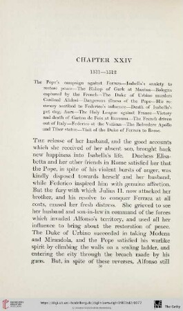 Chapter XXIV: 1511-1512