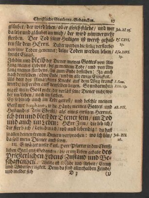 III. ...des Priesterlichen Lebens Zustand und Beschaffenheit.