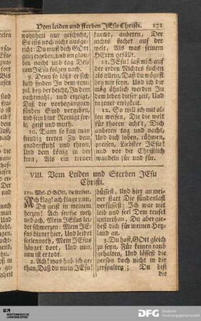 VIII. Vom Leiden und Sterben JEsu Christi.