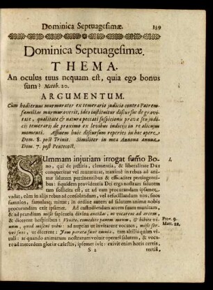 Dominica Septuagesimae.
