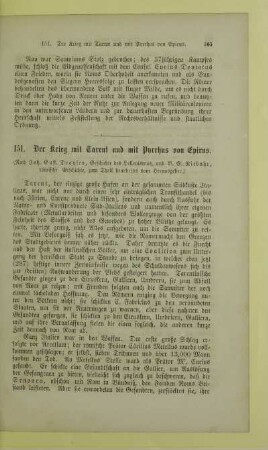Der Krieg mit Tarent und mit Pyrrhus von Epirus