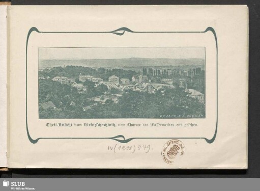 Theil-Ansicht von Kleinzschachwitz, vom Thurme des Wasserwerkes aus gesehen