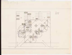 Prototyp einer Tankstelle für ESSO: Entwurf: Grundriss