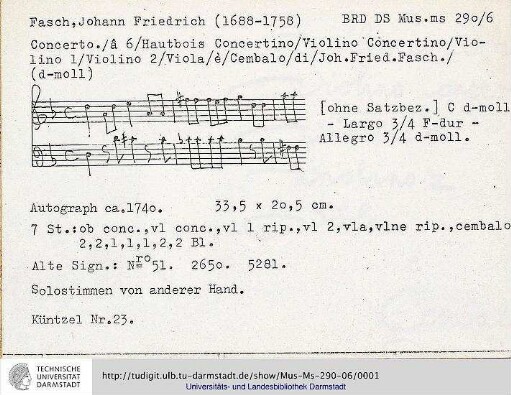 Konzert d-moll