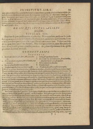 De Iis Qui Sui Vel Alieni iuris sunt. Titulus VIII.