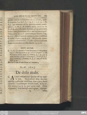 Tit. III. (II. 21.) De dolo malo.