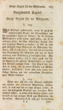 Vierzehentes Kapitel. Einige Regeln für die Meditation