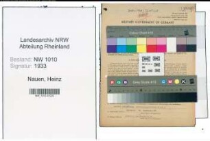 Entnazifizierung Heinz Nauen , geb. 06.12.1895 (Ingenieur)